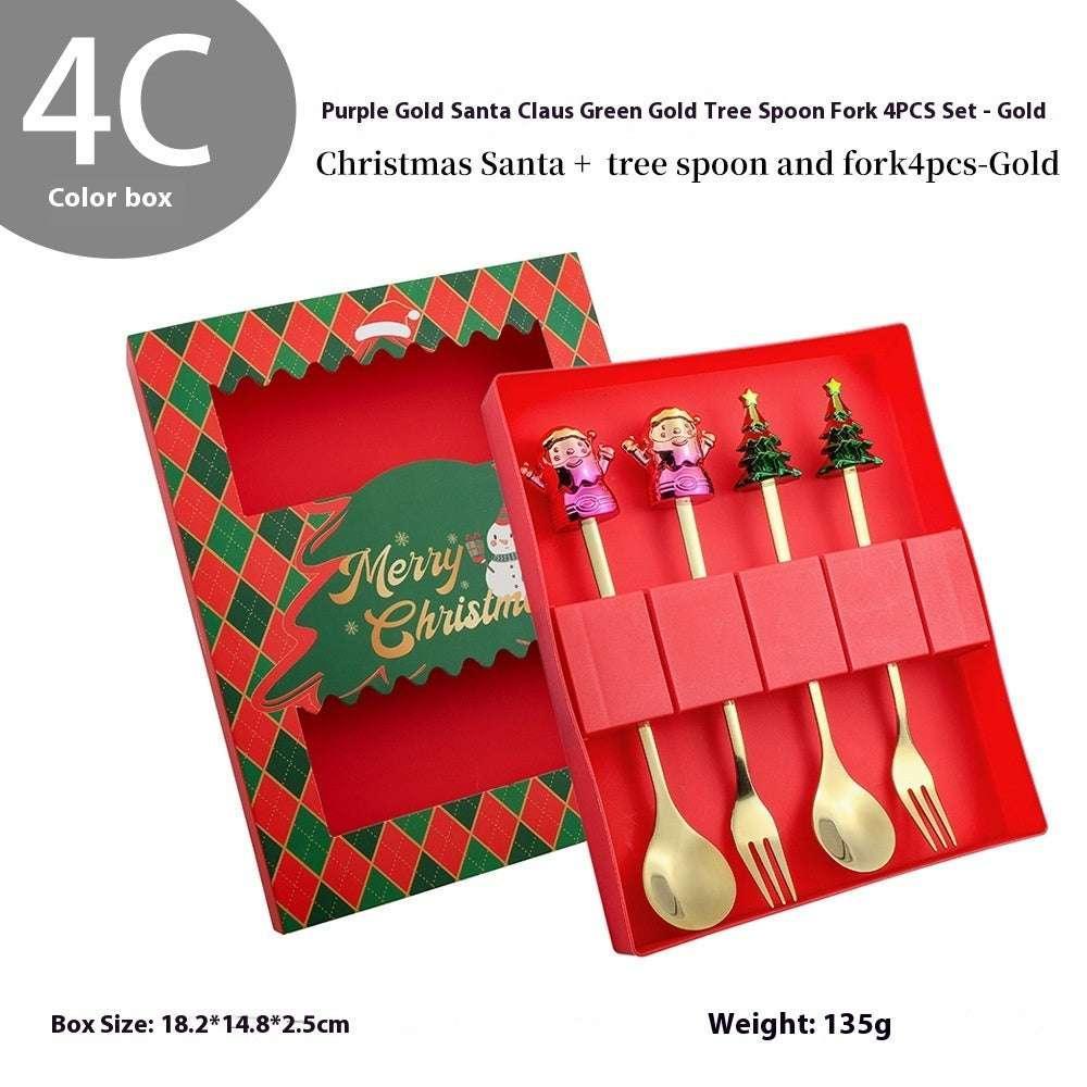 Christmas Cartoon Spoon Set | Cute Stainless Steel Kit - ZA-Zola
