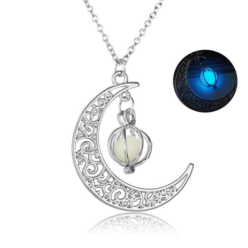 ZA-Zola Moon Glowing Stone Necklace - ZA-Zola