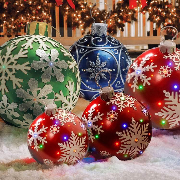 Inflatable Christmas Ornament Ball 60CM Outdoor PVC - ZA-Zola