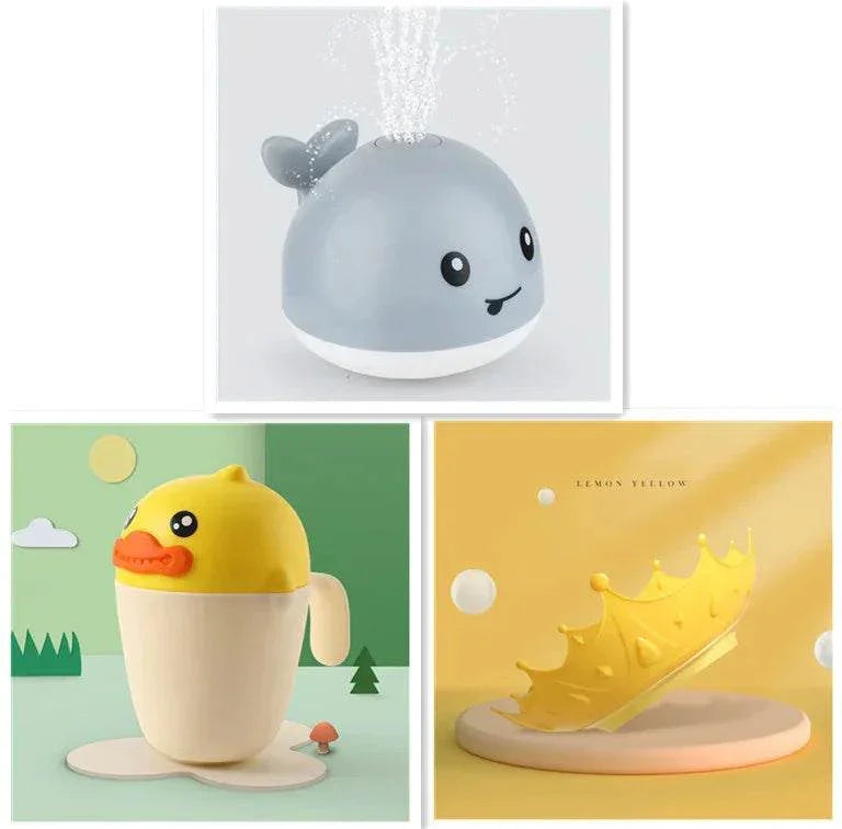 Electric Whale Bath Toy with Light & Water Spray - ZA-Zola