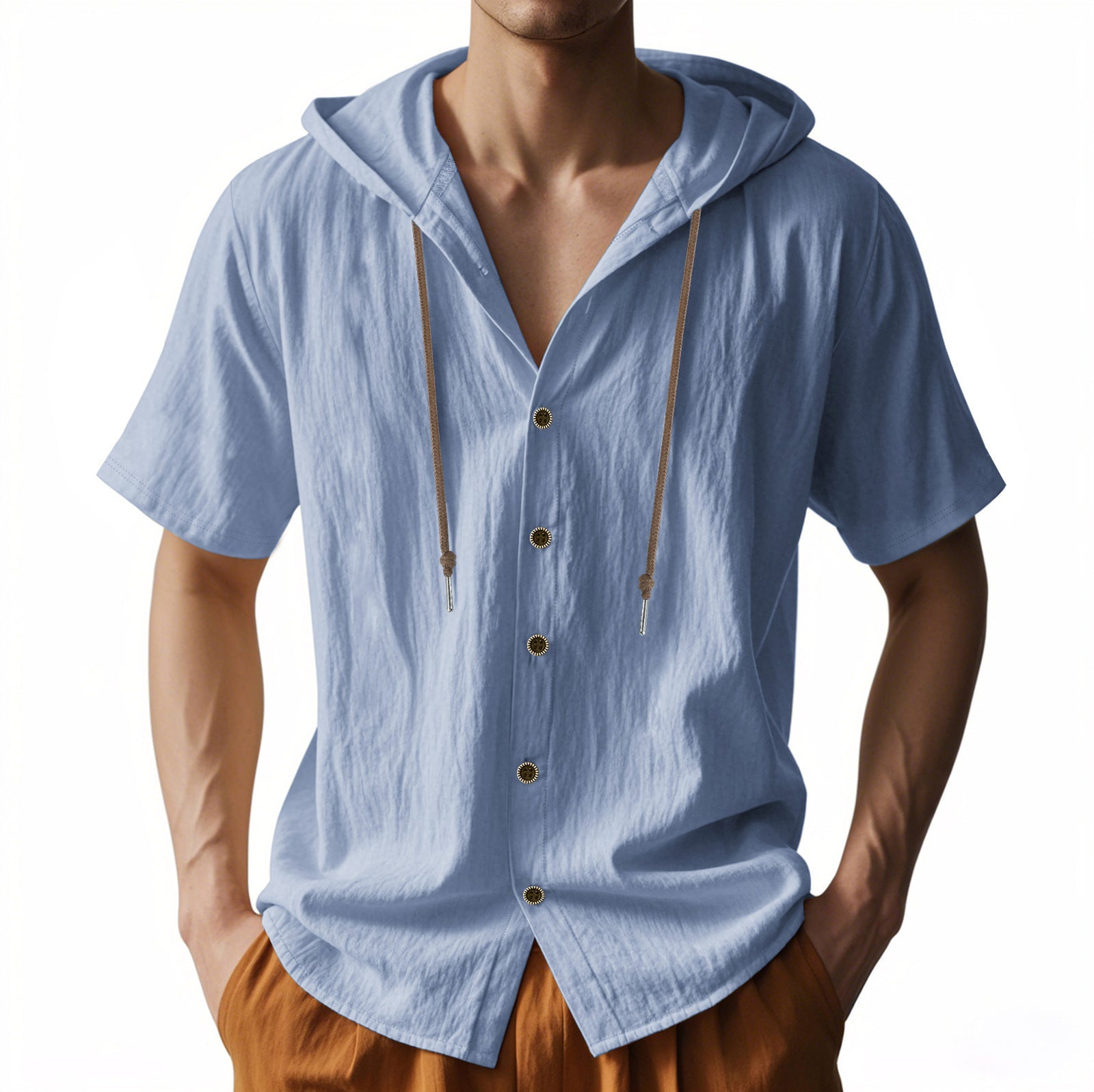 Men's Loose Hooded Long Sleeve Shirt | Casual – ZA-Zola