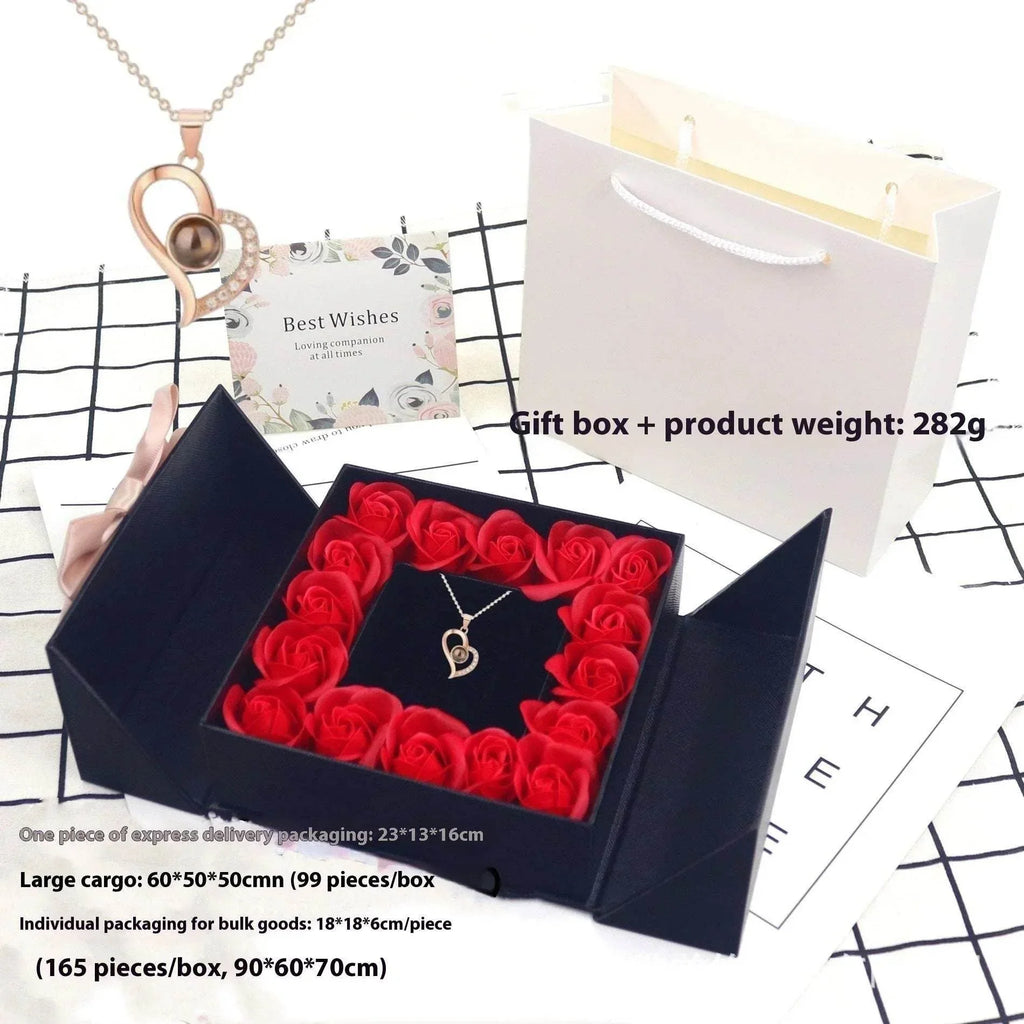 “I Love You” Projection Necklace – Rose Gold Gift - ZA-Zola