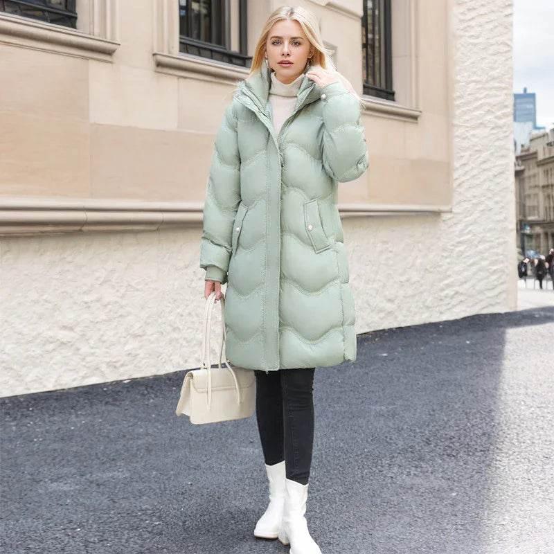 Shop Women's Mid-Length Down Cotton Jacket – Winter Ready - ZA-Zola