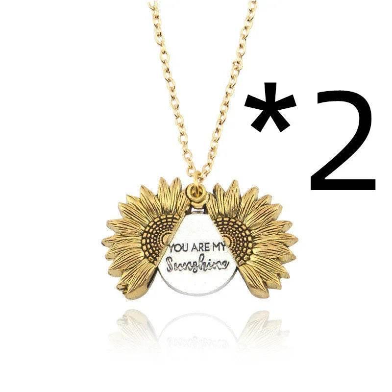 You Are My Sunshine Sunflower Pendant Necklace - ZA-Zola