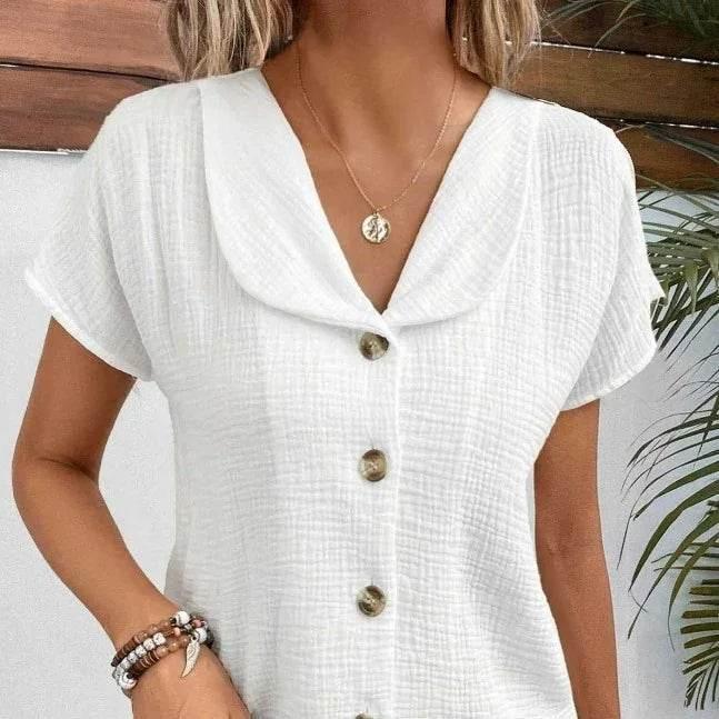 Summer Button Cardigan Top for Women – Loose Fit - ZA-Zola