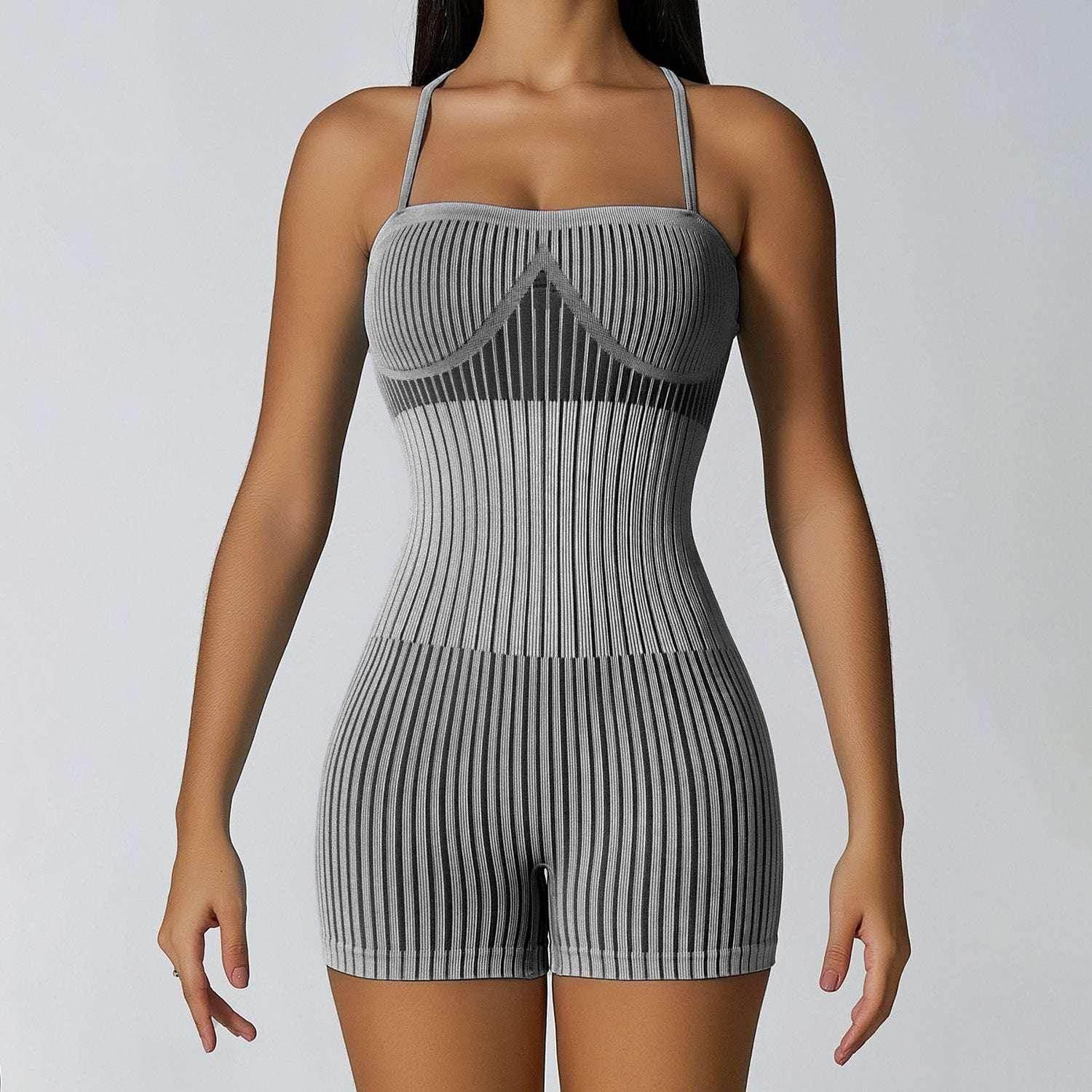 Hip Raise Yoga Jumpsuit – Skinny Waist-Tight Workout Outfit - ZA-Zola