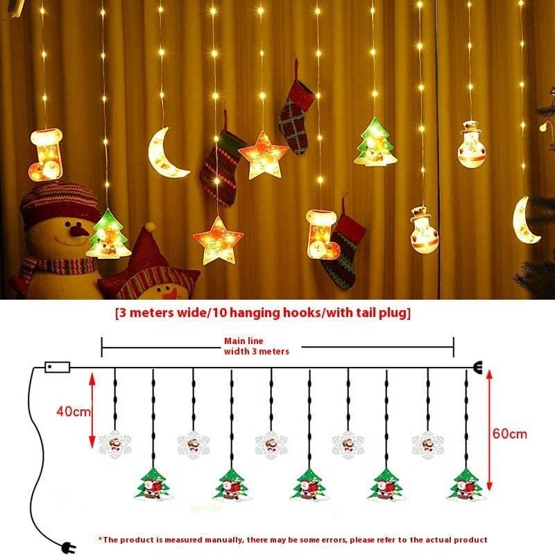 Painted Christmas Curtain Lights | Warm Ambience Holiday Décor - ZA-Zola