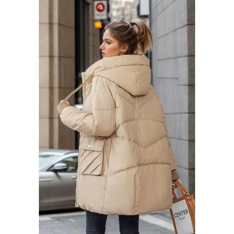 Winter Warm Hooded Coat with Pockets – Cozy & Stylish Jacket | Buy Now! - ZA-Zola