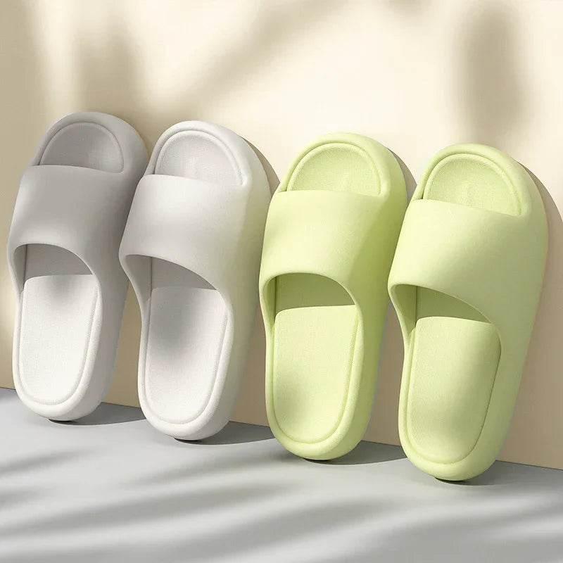 Solid Thick-Soled Slippers – Comfy Summer Footwear - ZA-Zola