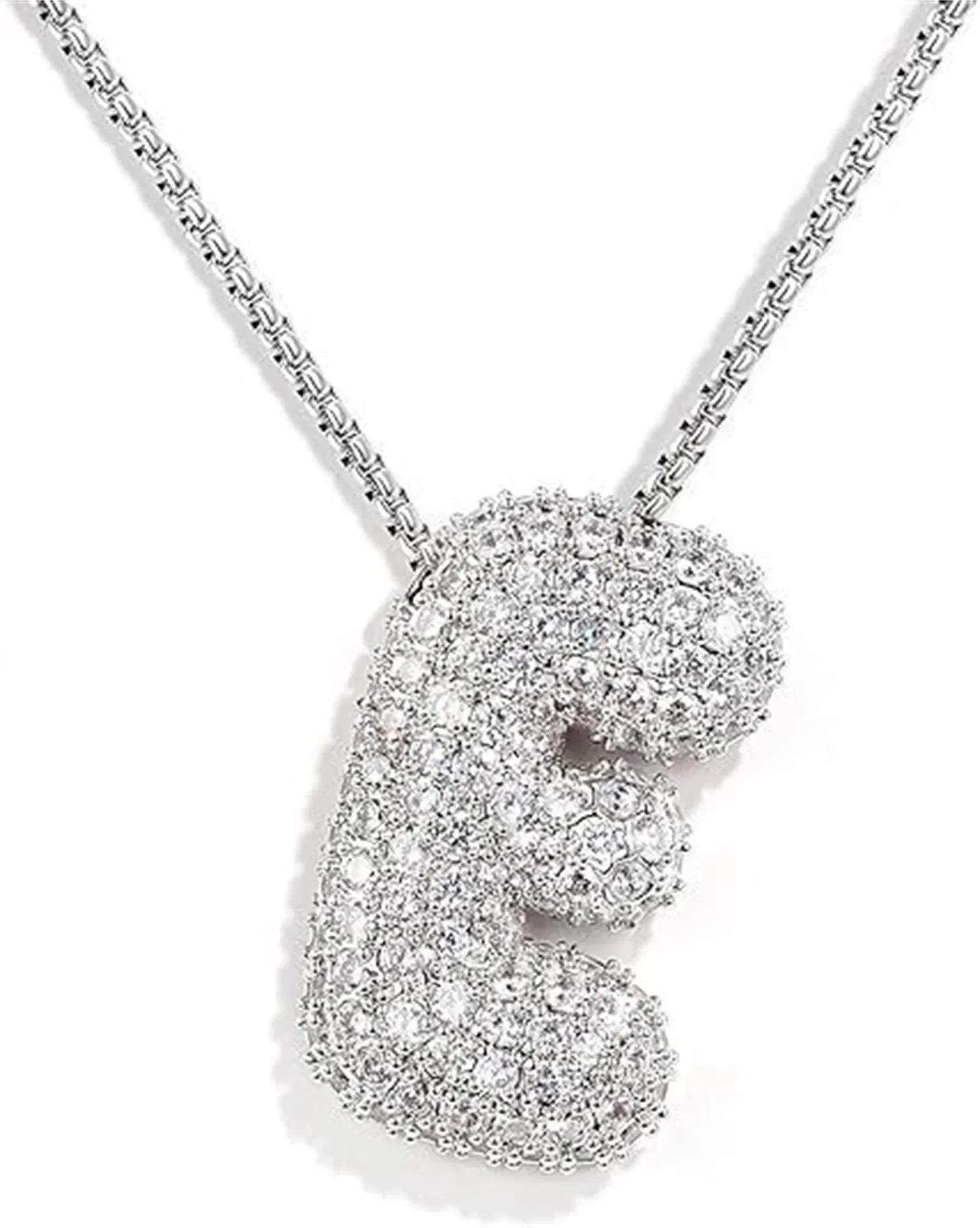 Zircon Balloon Letter Pendant Necklace for Women - ZA-Zola