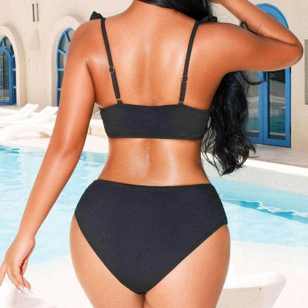 Retro Striped Bikini Set – Vacation Swimwear - ZA-Zola