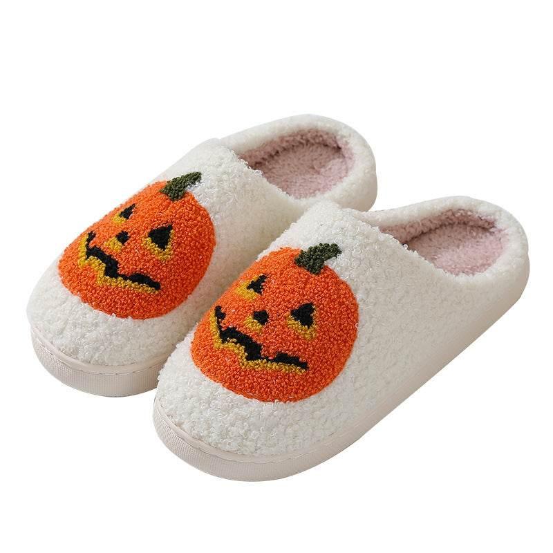 ZA-Zola Halloween Pumpkin Plush Slippers - ZA-Zola