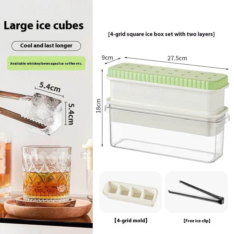 Large Gap Press Ice Cube Mold - Single to 4 Grids - ZA-Zola