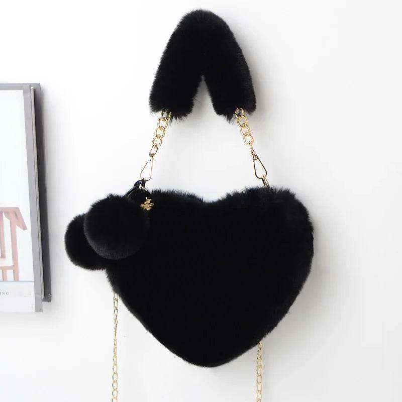 Soft Plush Heart Handbag | Valentine's Day Party Bag - ZA-Zola