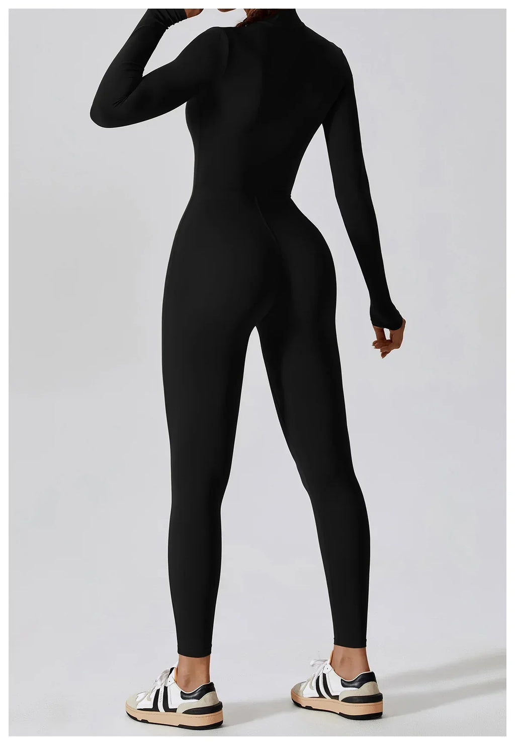 Women Zipper Yoga Jumpsuit Long Sleeve Sportswear - ZA-Zola