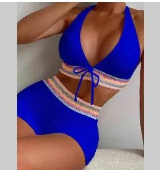 Solid Color Split Bikini Set – S to XL - ZA-Zola