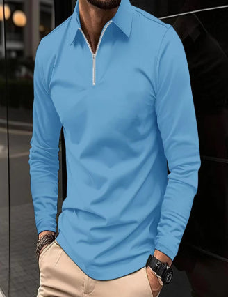Men’s Long Sleeve Polo Casual Shirt | ZA-Zola