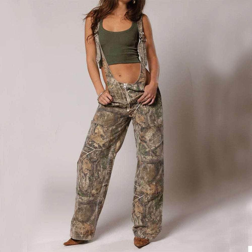 Y2K Zipper Denim Overalls – Wide Leg Street Style - ZA-Zola