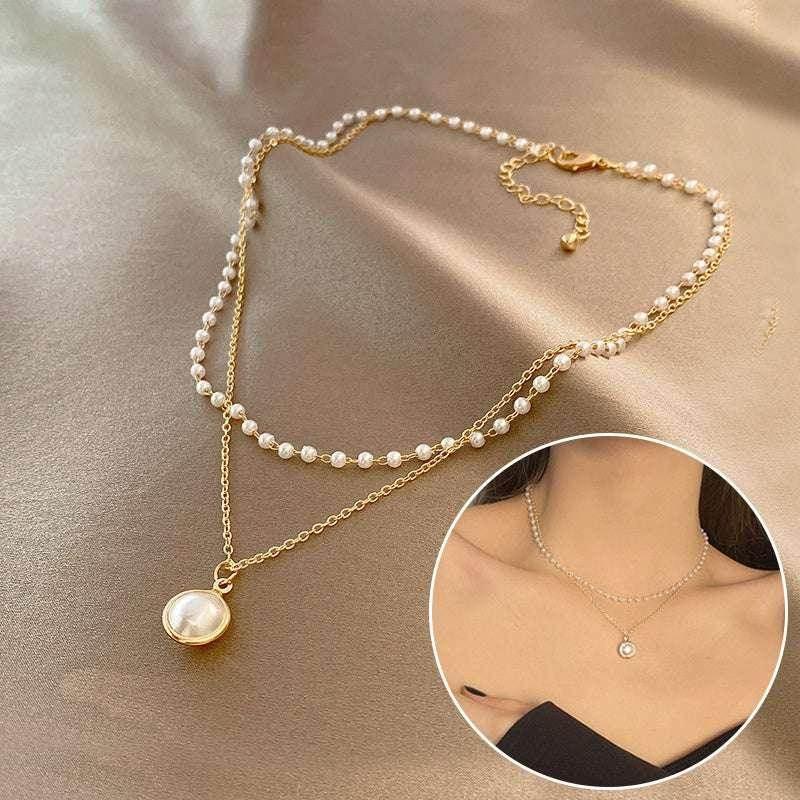 Double-Layer Pearl Necklace – Summer INS Style - ZA-Zola