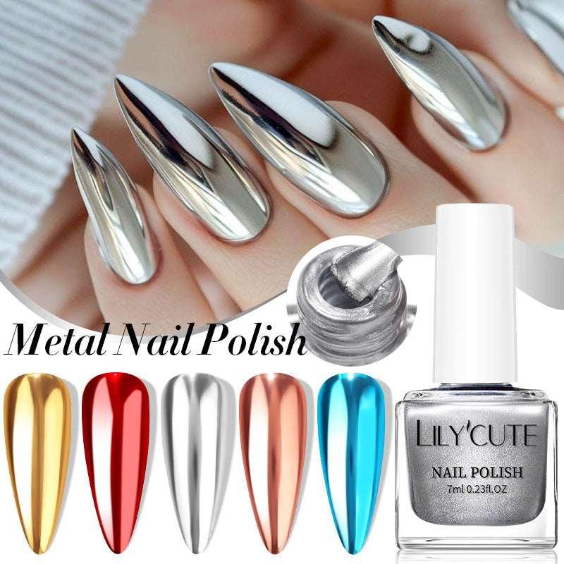 Metallic Mirror Nail Polish – Quick-Dry, No Baking Needed - ZA-Zola
