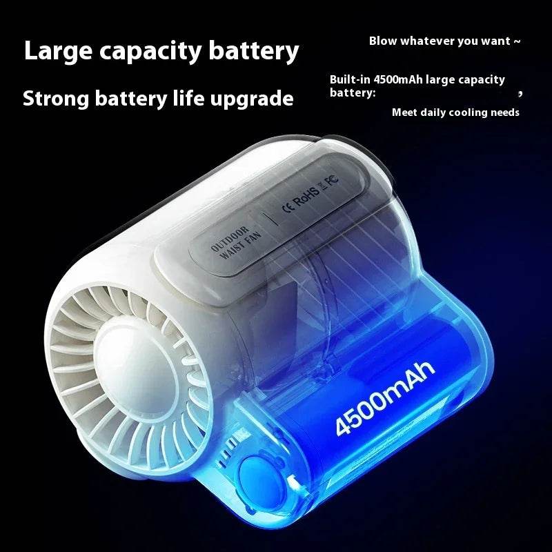 Portable Waist & Neck Fan USB Rechargeable 4500mAh - ZA-Zola