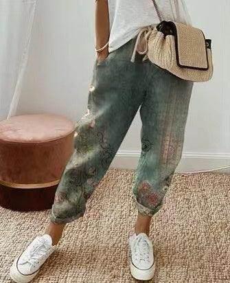 Cotton Linen Casual Pants for Women - ZA-Zola