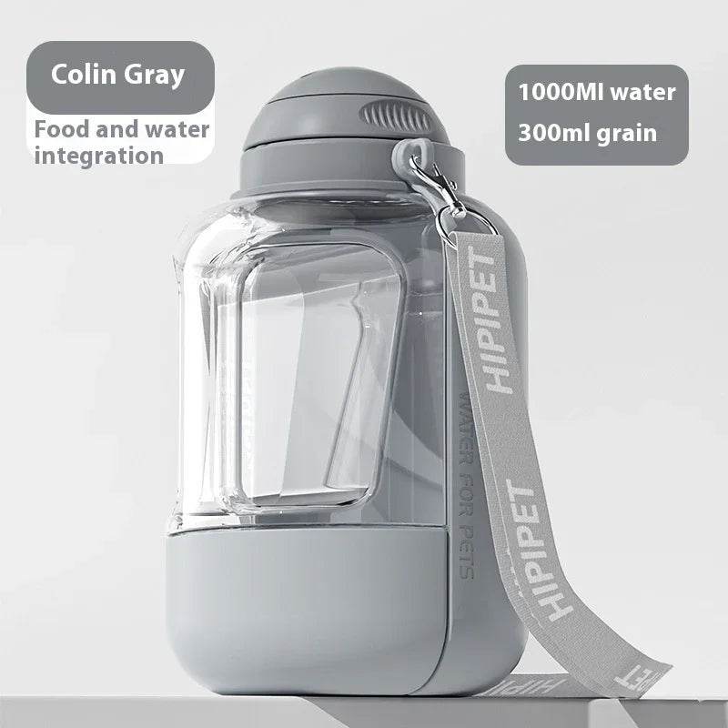 2-in-1 Dog Water & Food Bottle – Leakproof & Portable - ZA-Zola