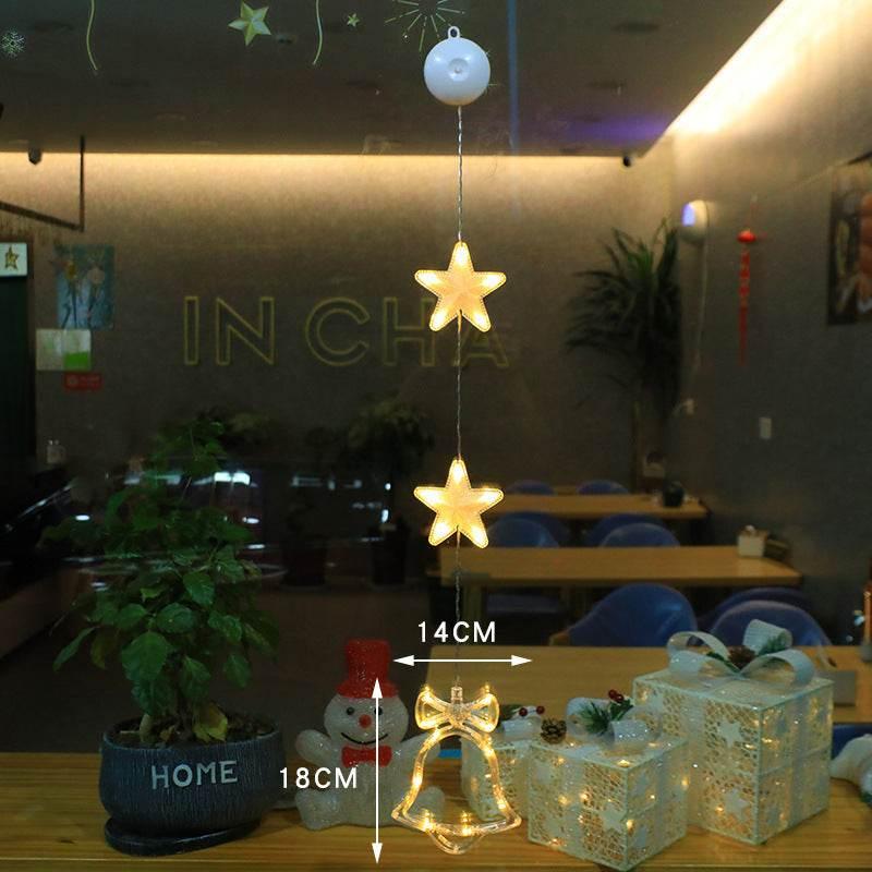 Christmas LED Window Lights 3pcs Star Hanging Lamp - ZA-Zola