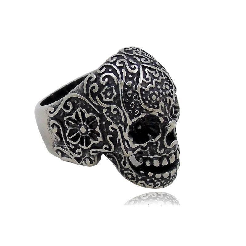 ZA-Zola Hip Hop Skull Ring Men’s Punk Style - ZA-Zola