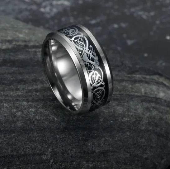 Asgard Basilisk Scale Wedding Ring – Titanium Steel - ZA-Zola