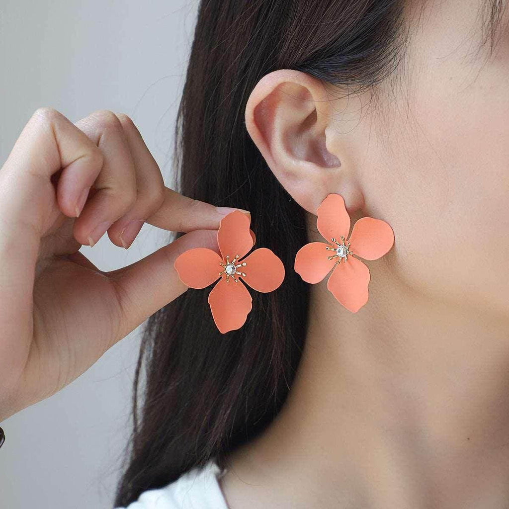 Buy Colorful Flower Stud Earrings -colorful flower earrings - ZA-Zola