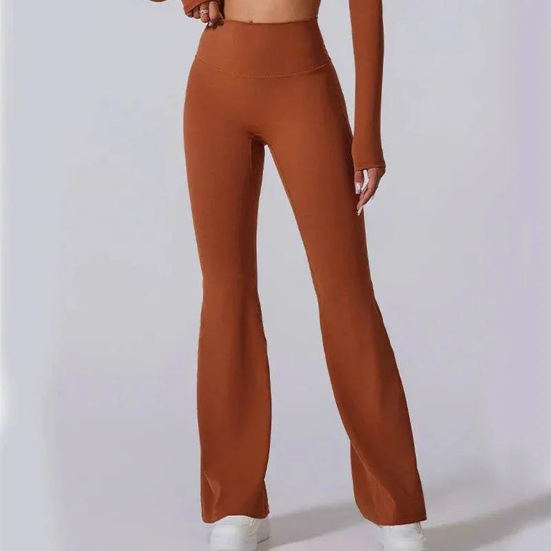 Women’s Flared Yoga Pants – High Waist Fitness Trousers - ZA-Zola