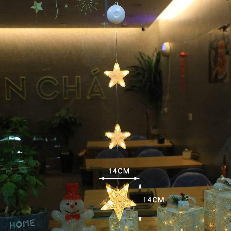 Christmas LED Window Lights 3pcs Star Hanging Lamp - ZA-Zola