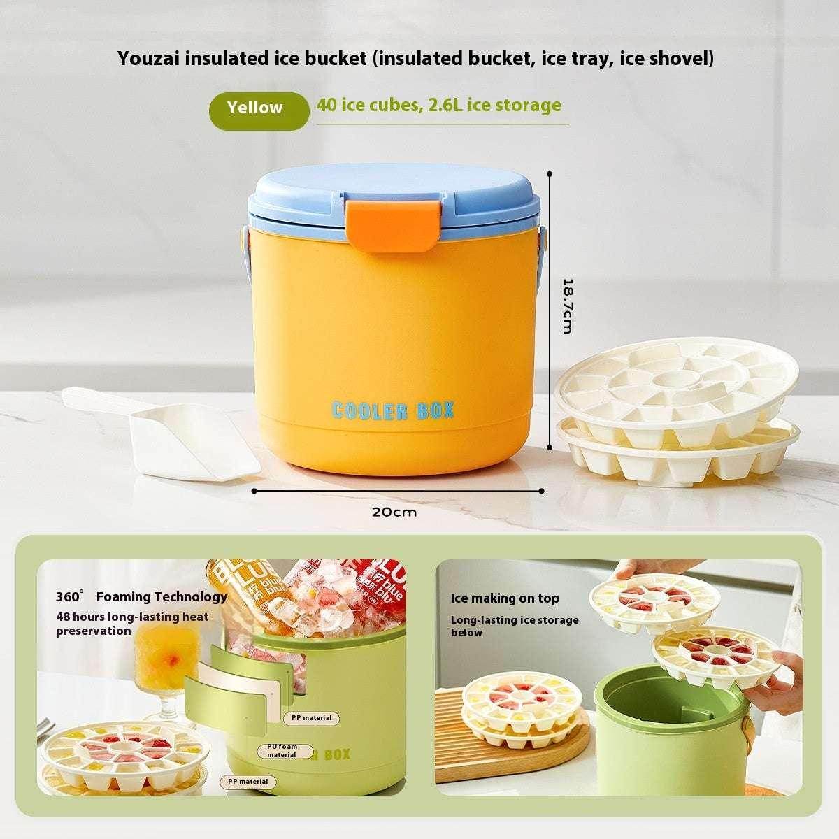 4L Camping Ice Insulation Barrel with Ice Plates - ZA-Zola