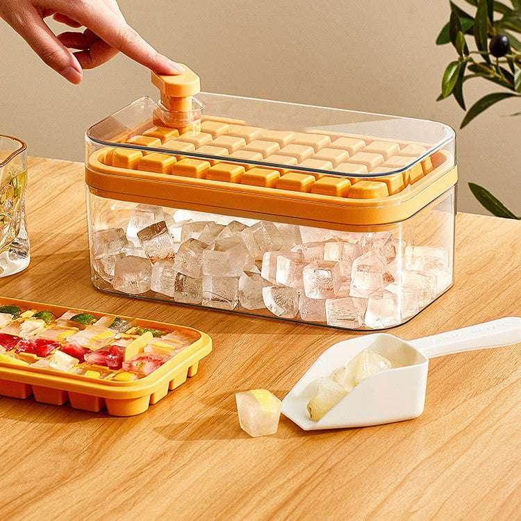 One-Button Ice Cube Tray with Storage Box – Easy Release, BPA-Free - ZA-Zola