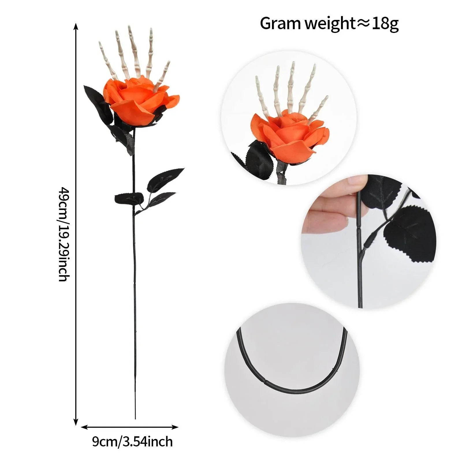 ZA-Zola Halloween Skull Hand Rose Decoration - ZA-Zola