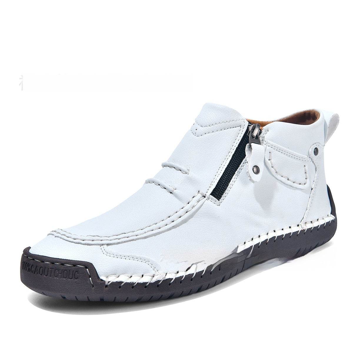 Men’s Flats Ankle Boots | Casual Side Zipper Fashion Shoes - ZA-Zola