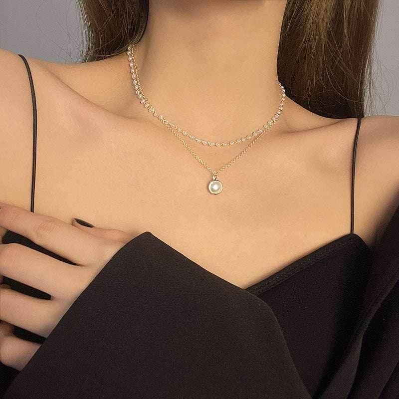 Double-Layer Pearl Necklace – Summer INS Style - ZA-Zola