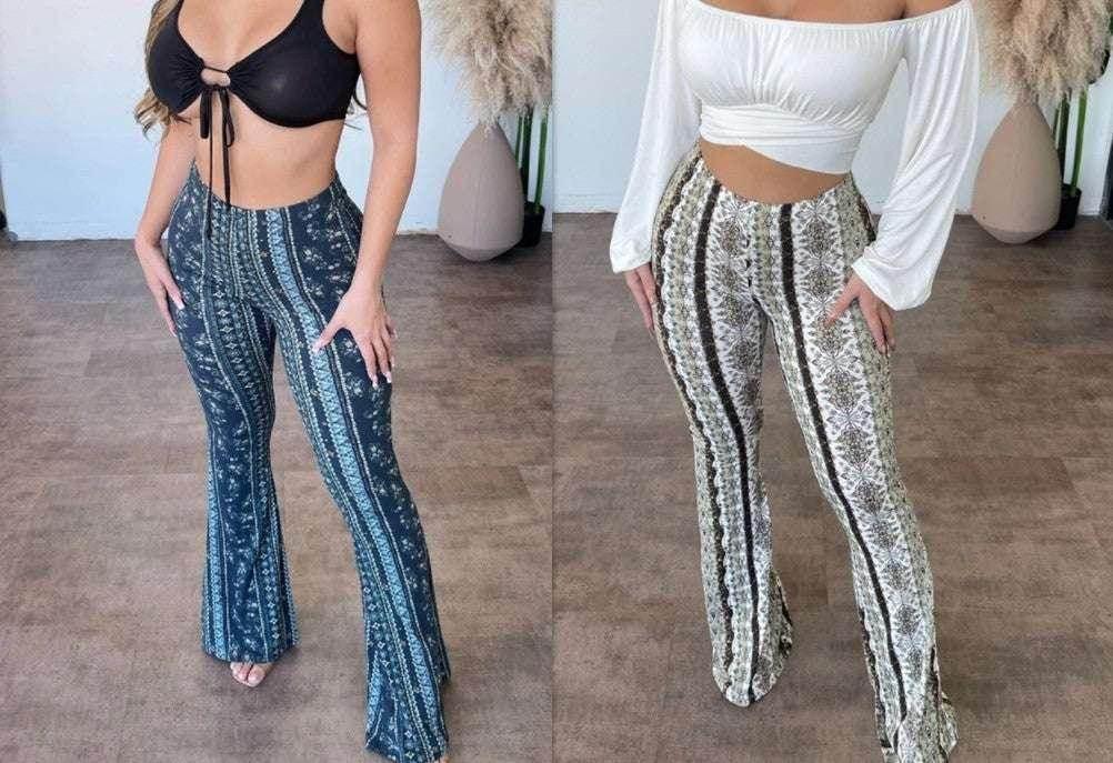 Sexy Slim Print Pants for Women – Low Waist Fit - ZA-Zola