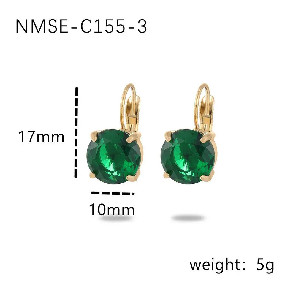 Elegant Four-Claw Diamond Stud Earrings for Women - ZA-Zola