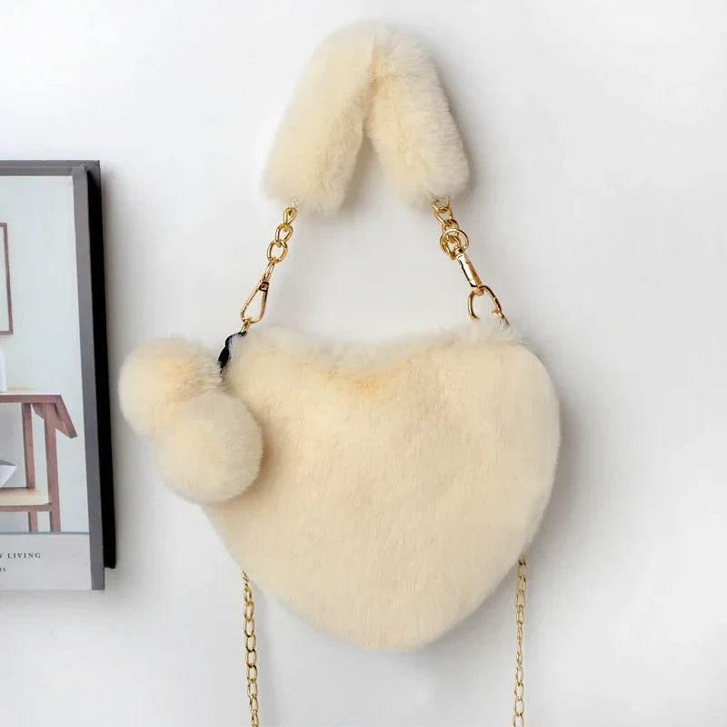 Soft Plush Heart Handbag | Valentine's Day Party Bag - ZA-Zola