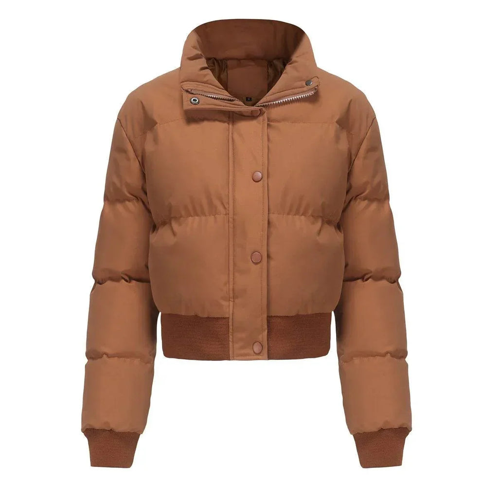 Shop Women’s Short High Collar Warm Coat – Stylish Winter - ZA-Zola