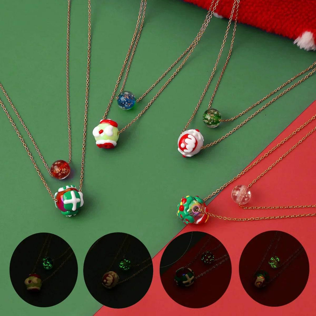 Shop Christmas Luminous Necklace – Festive Santa Charm - ZA-Zola