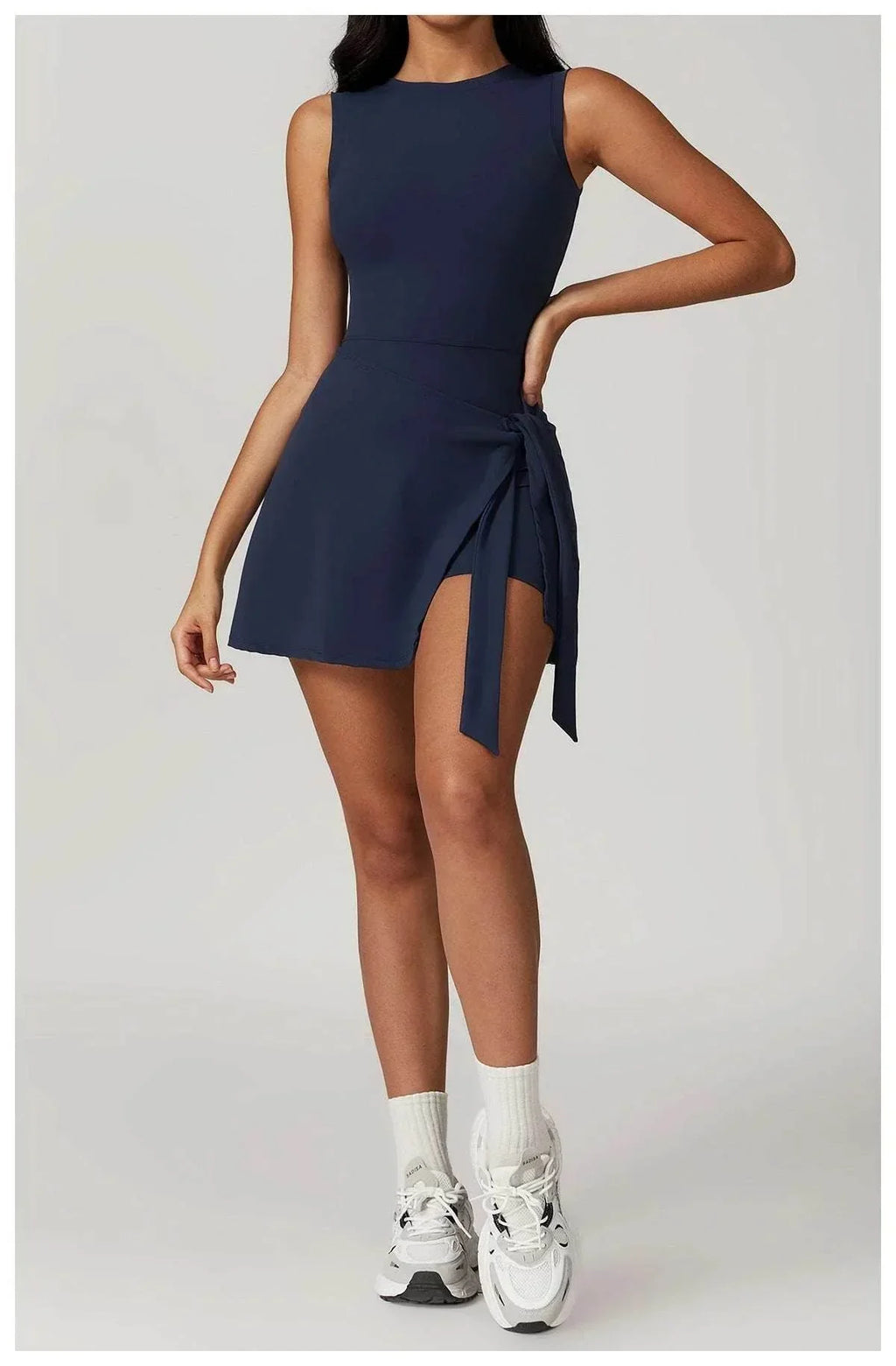 Fake Two-Piece Tight Sports Dress – Women's Fitness Wear - ZA-Zola