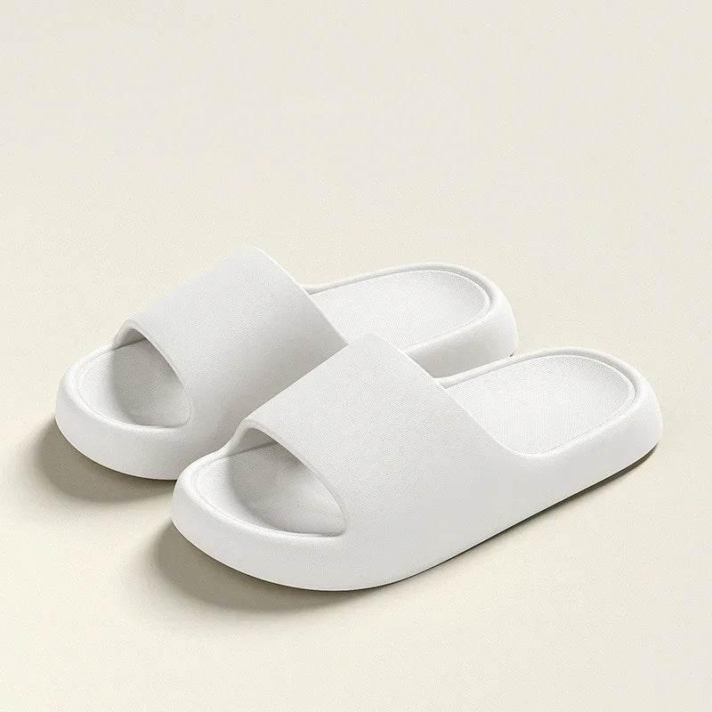 Solid Thick-Soled Slippers – Comfy Summer Footwear - ZA-Zola