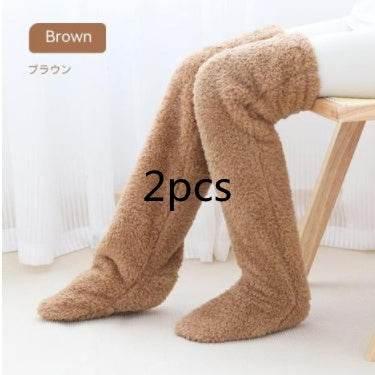 Comfort Over Knee High Fuzzy Socks – Warm Winter Stockings - ZA-Zola