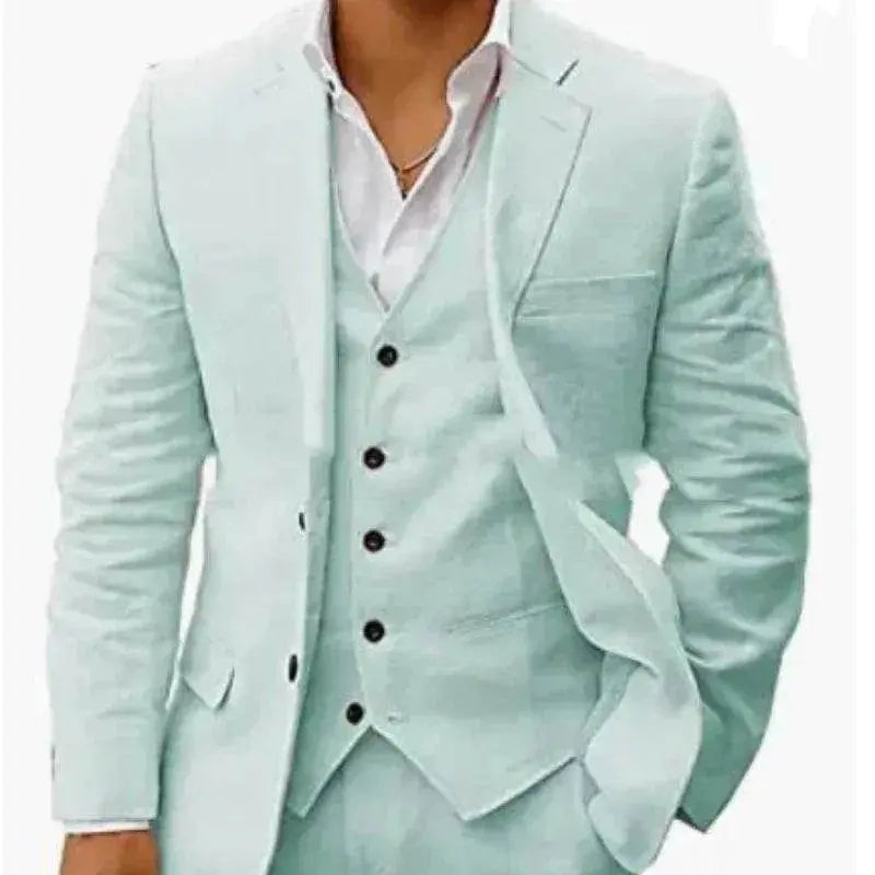 Men’s 6-Piece Linen Suit Set | Business Slim Fit - ZA-Zola