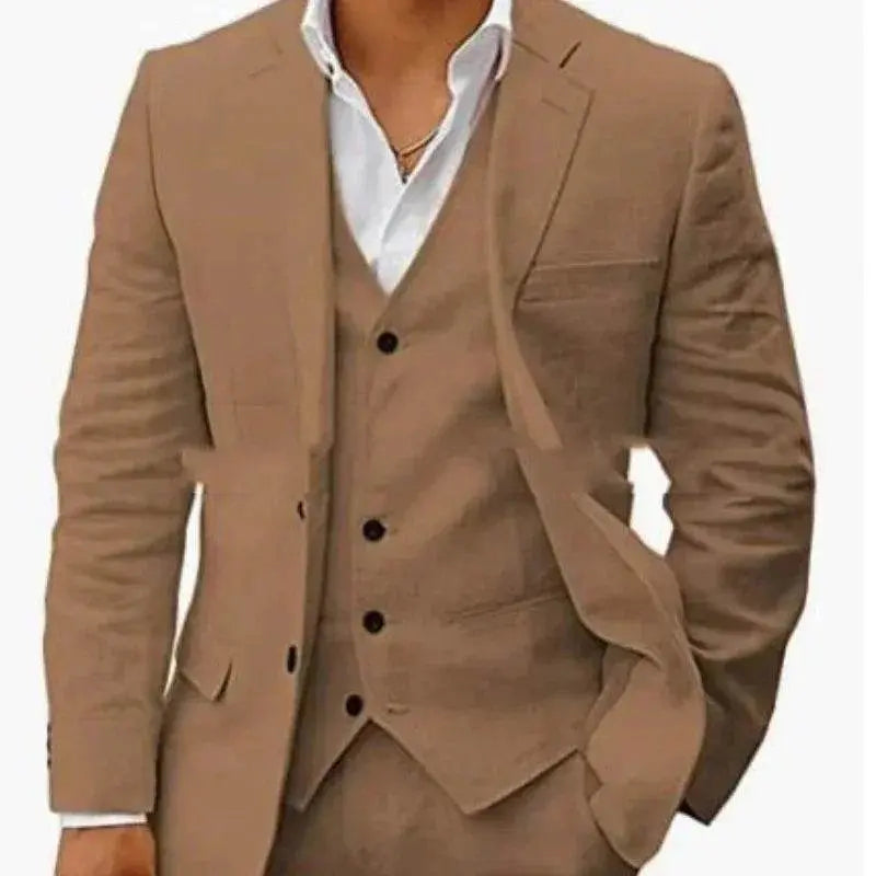 Men’s 6-Piece Linen Suit Set | Business Slim Fit - ZA-Zola