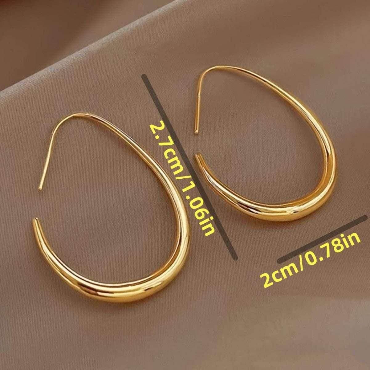 Retro Teardrop Earrings for Women – Gold & Silver - ZA-Zola