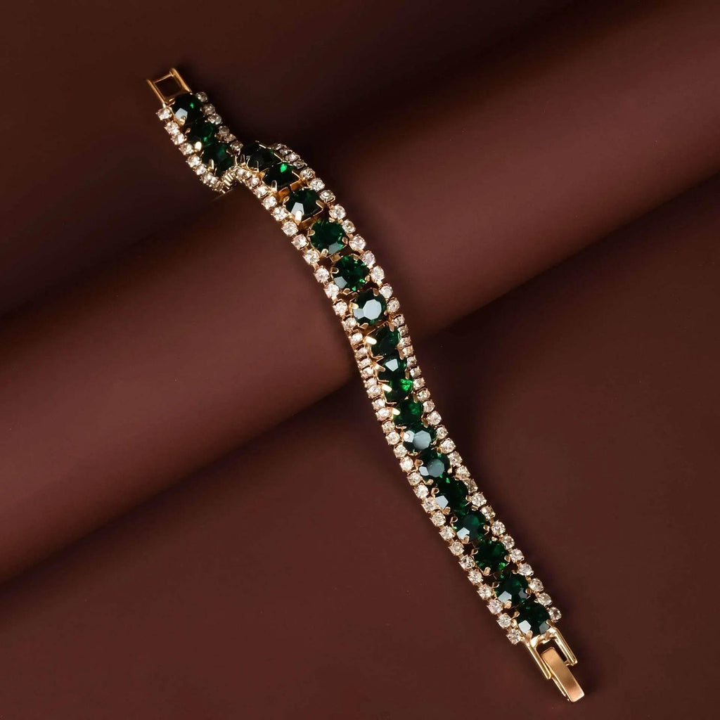 Roman Rhinestone Circle Bracelet | Multi-Color Sparkle - ZA-Zola